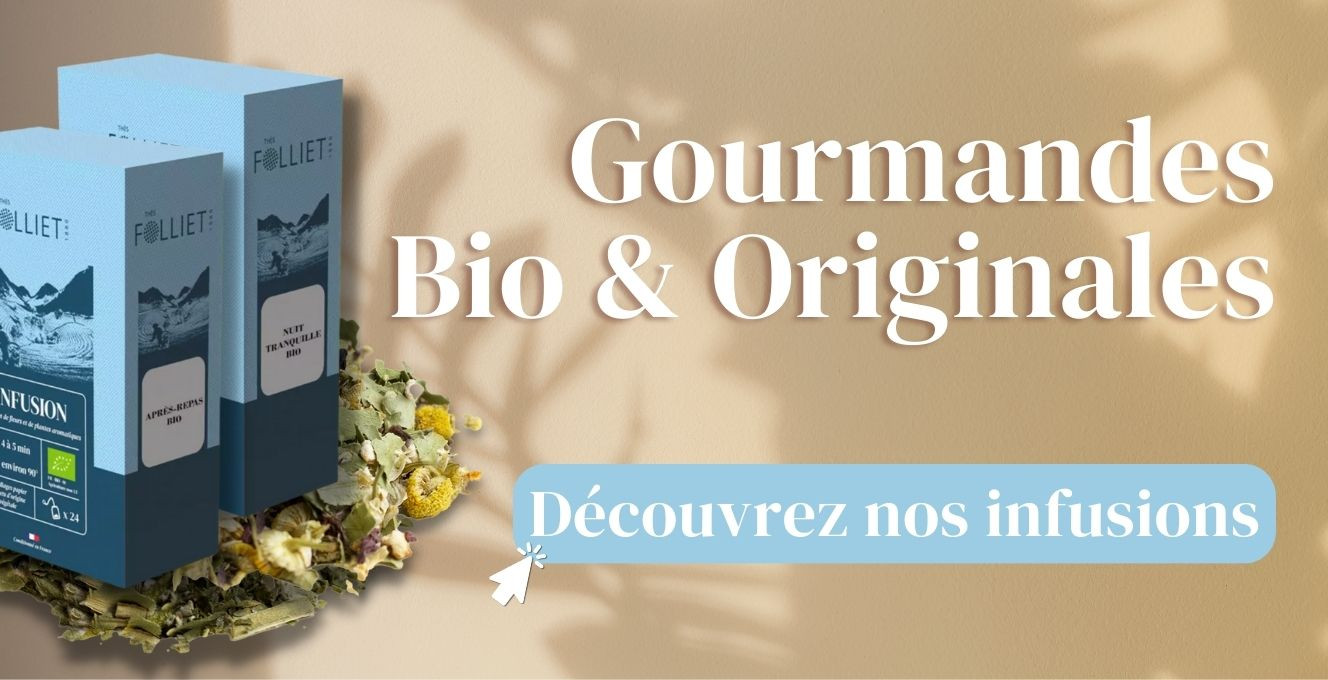 Bannière gourmandes bio et originales - infusions